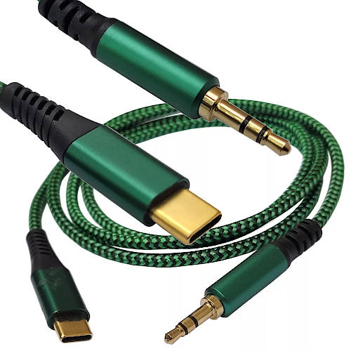 CABLE USB-C MACHO A MINIPLUG 3,5mm MACHO ESTEREO 1m