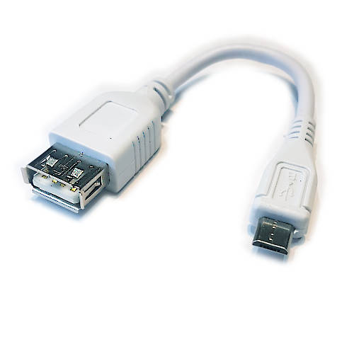 0416014 - CABLE USB 2.0 A HEMBRA / MICRO-USB MACHO 10 cm BLANCO (Liquidacion - ultimas unidades)
