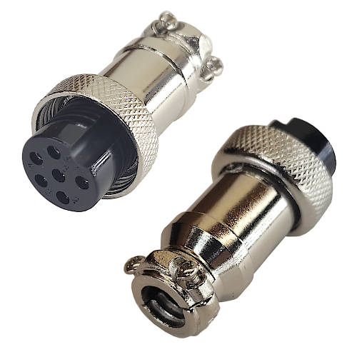 CONECTOR GX16 6 PINES HEMBRA AVIACION A CABLE