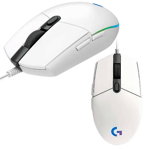 MOUSE LOGITECH G203 RGB LIGHTSYNC 6 BOTONES 8000DPI BLANCO