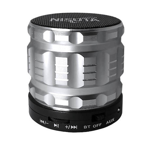PARLANTE BLUETOOTH 3 W NISUTA NSPA32B PLATEADO