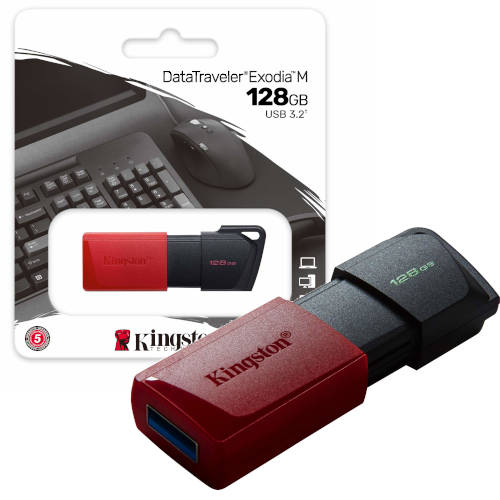 PENDRIVE 128GB USB 3.2 KINGSTON DTXM EXODIA M C/TAPA MOVIL PENDRIVE 128GB USB 3.2 KINGSTON DTXM EXODIA M C/TAPA MOVIL