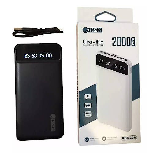 CARGADOR PORTATIL 20000 MAH KOSMO KSM20A ULTRA THIN