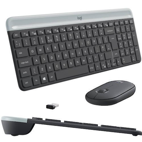 KIT TECLADO Y MOUSE LOGITECH INALAMBRICOS MK470 SLIM COMBO ESPANOL GRAPHITE KIT TECLADO Y MOUSE LOGITECH INALAMBRICOS MK470 SLIM COMBO ESPANOL GRAPHITE