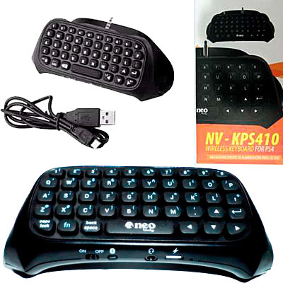 1015034 - PS4 - TECLADO NEO NV-KPS410 BLUETOOTH 3.0 NEGRO (Liquidacion - ultimas unidades)
