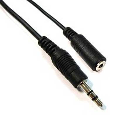 CABLE MINIPLUG 3,5 ESTEREO MACHO-HEMBRA 3 MTS ESTANDAR