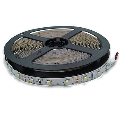 TIRA LUCES LED SMD-3528 BLANCO CALIDO 12VCC ROLLO 5m INTERIOR ESTANDAR